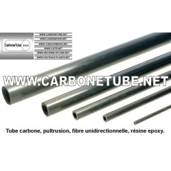 TUBE CARBONE 4x2x1000mm peint noir uni mat