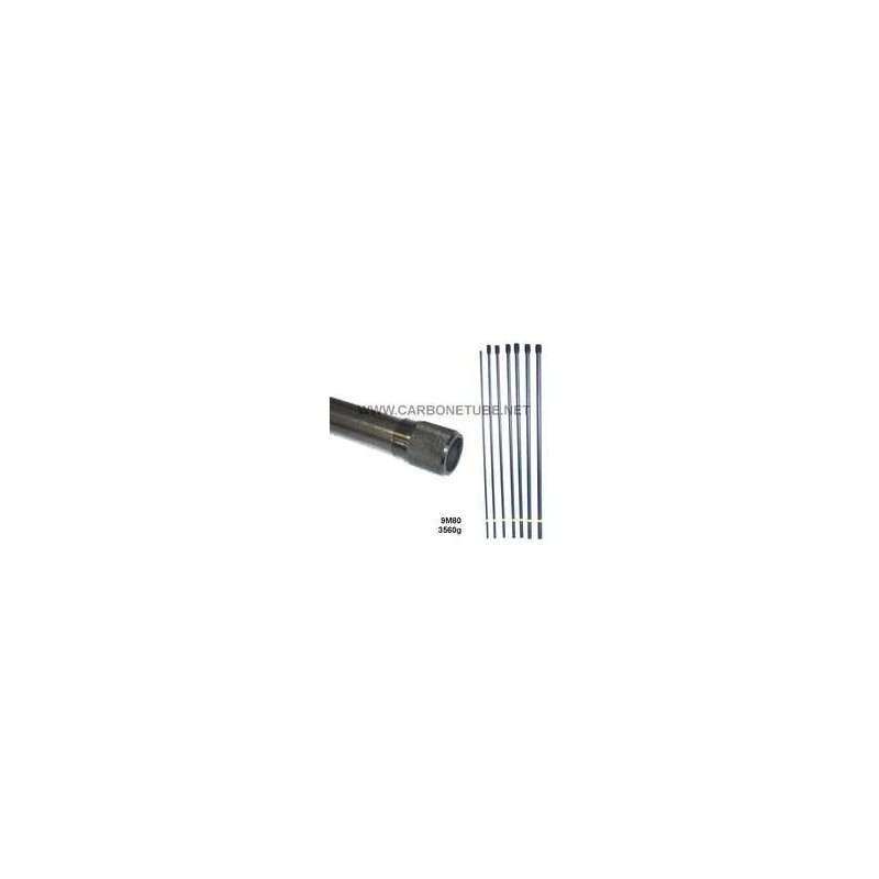 PERCHE TÉLESCOPIQUE CARBONE/VERRE 9M80 COMPLÈTE